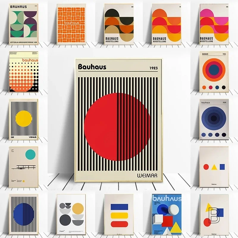 Photography Geometry - Nowoczesna Minimalistyczna Sztuka Wystawa Bauhaus Geometryczne