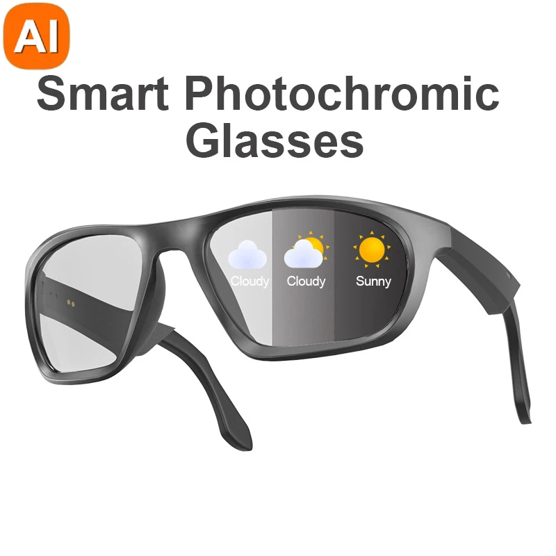 Photography With Ai - Okulary z kamerą 4KHD AI, fotochromowe,