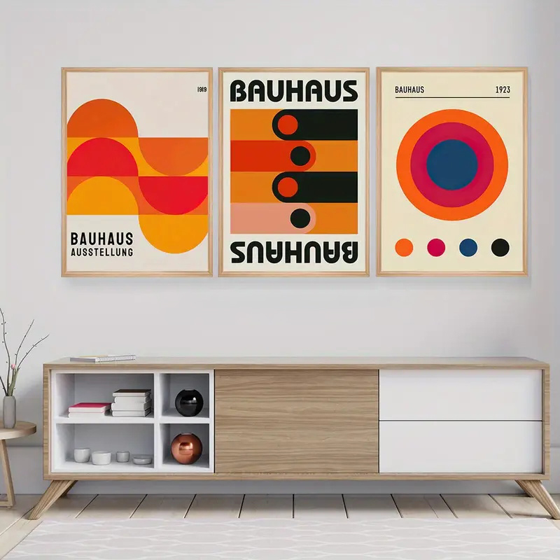 Photography Geometry - 3 szt./zestaw Plakaty Bauhaus Abstrakcyjne Ilustracje