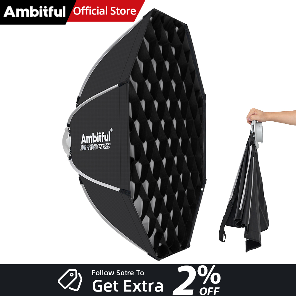 Beauty Dish Softbox - AMBITFUL Q7II 55/65/90cm Octagonalny Softbox z