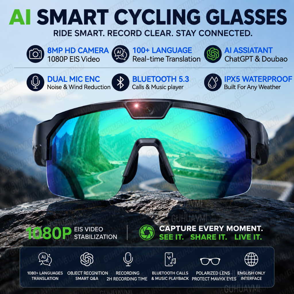 Photography With Ai - Okulary przeciwsłoneczne męskie z inteligentnymi funkcjami,