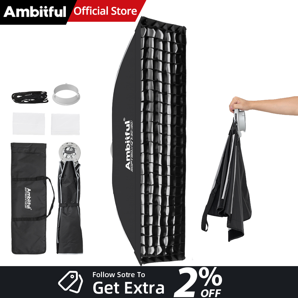 Beauty Dish Softbox - AMBITFUL Q7-II 30*120cm Softbox Paskowy z