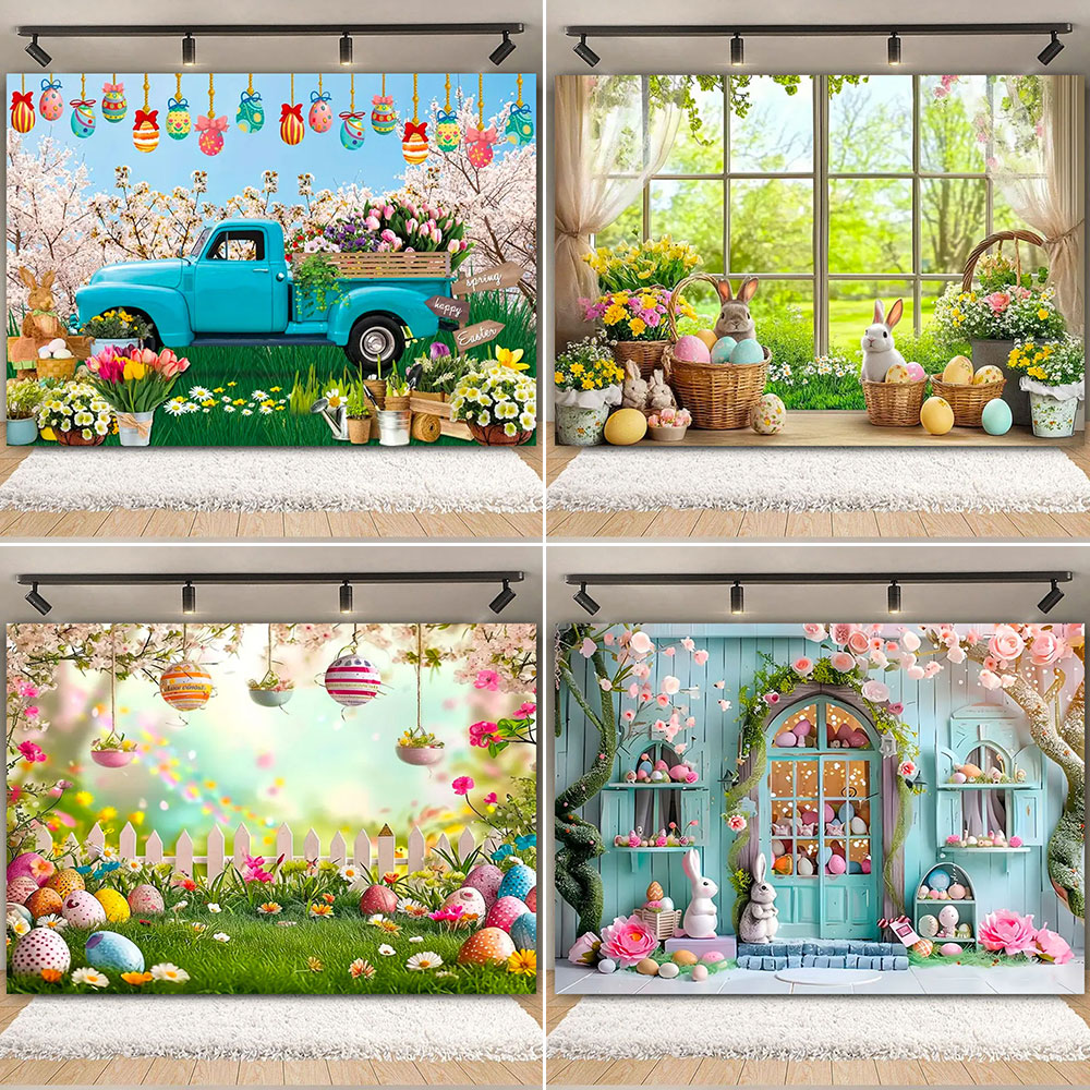 Photography With Ai - Happy Easter Backdrop Photography AI Scene