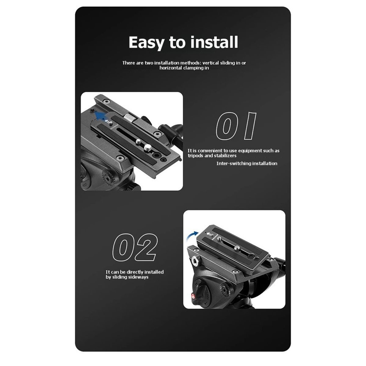 ABGN 501PL Głowica Fluidowa St – Fluid Head Tripod recenzja i cena