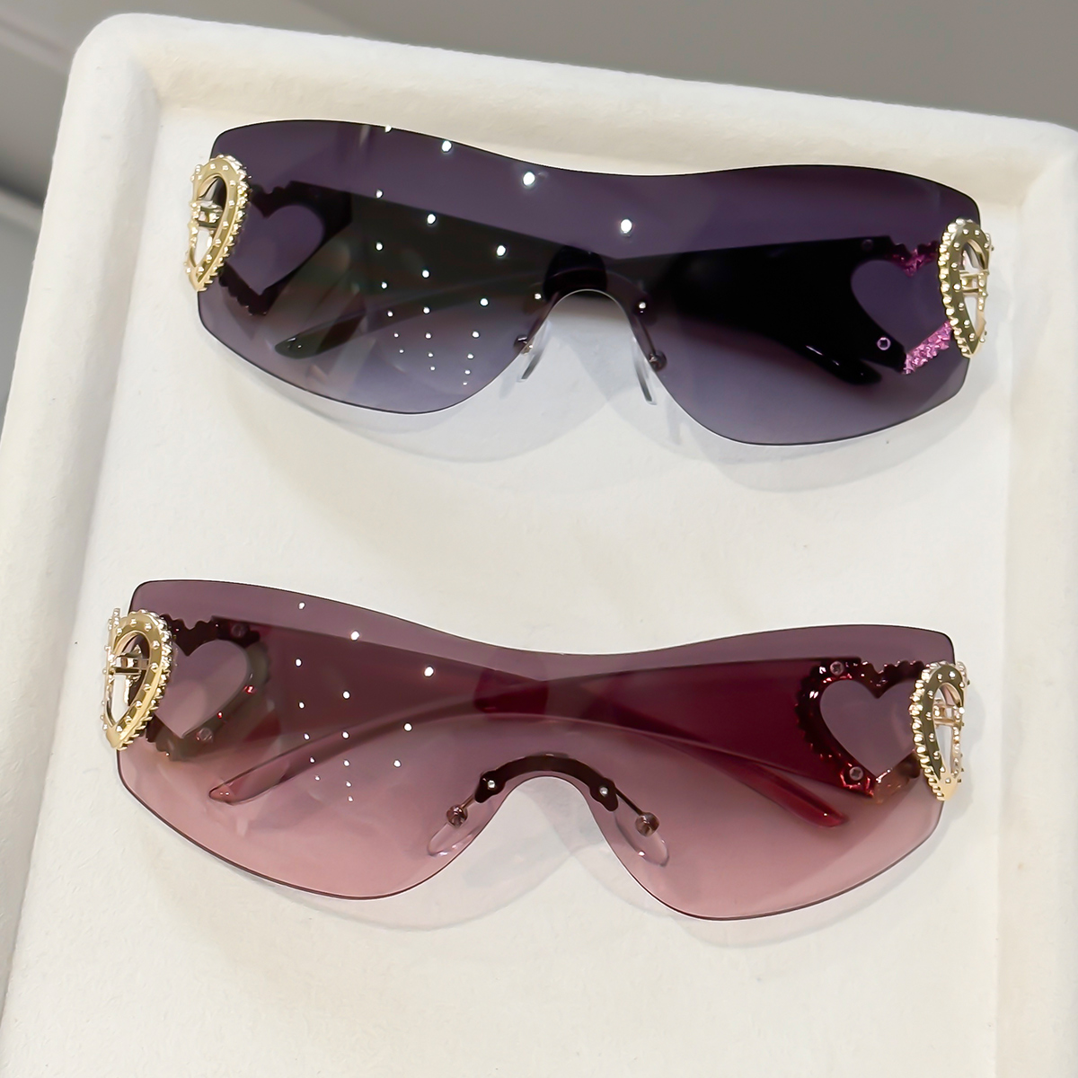 2 szt. Okulary bezramkowe Y2K, – Photography Fashion recenzja i cena