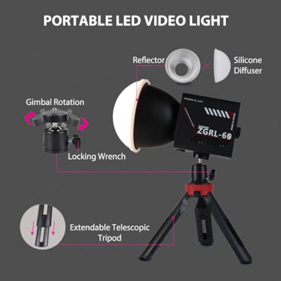 Przenośna lampa wideo LED COB  – Photography Video recenzja i cena